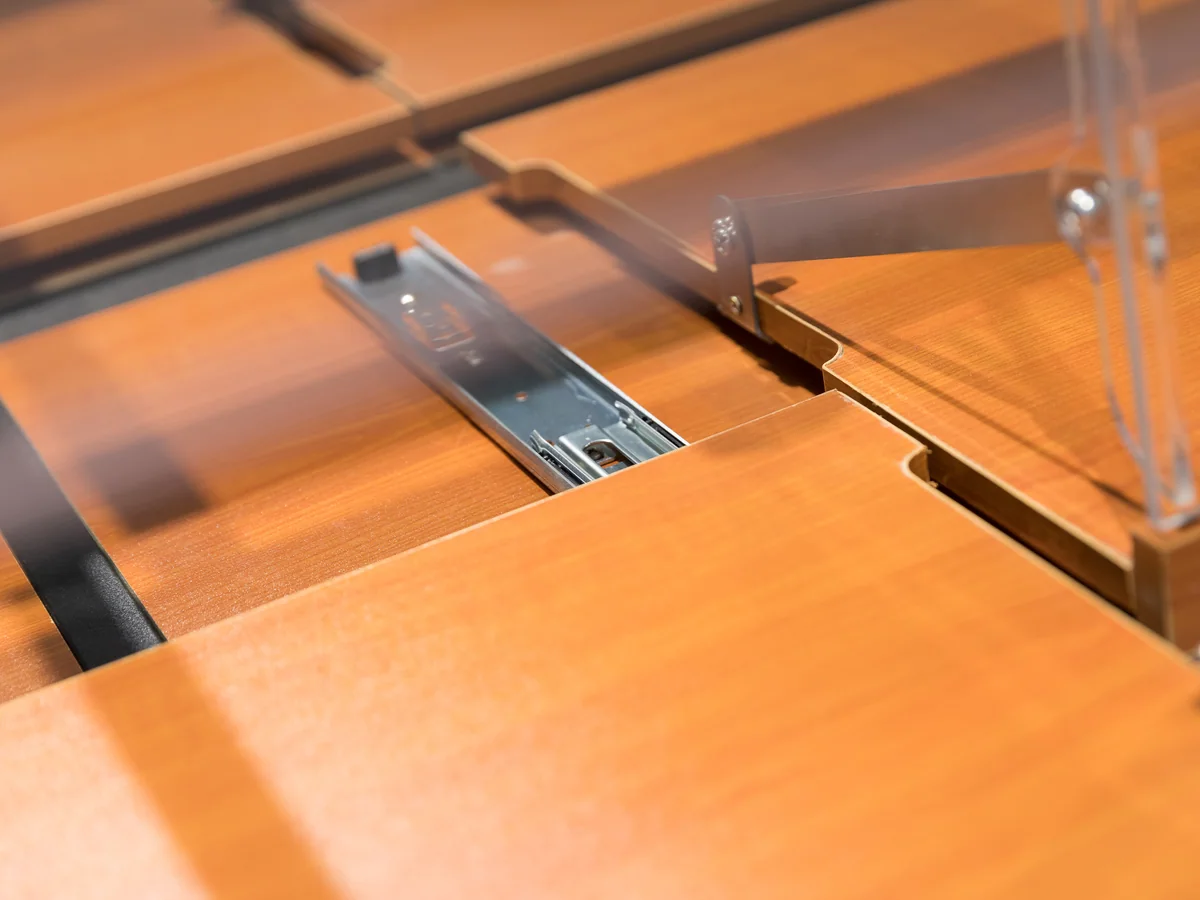 Close-up of the glazed front panel of the case