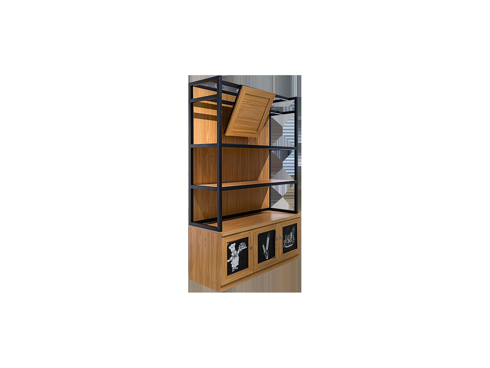 Narrow Bread Rack for Tight Aisles on a white studio background