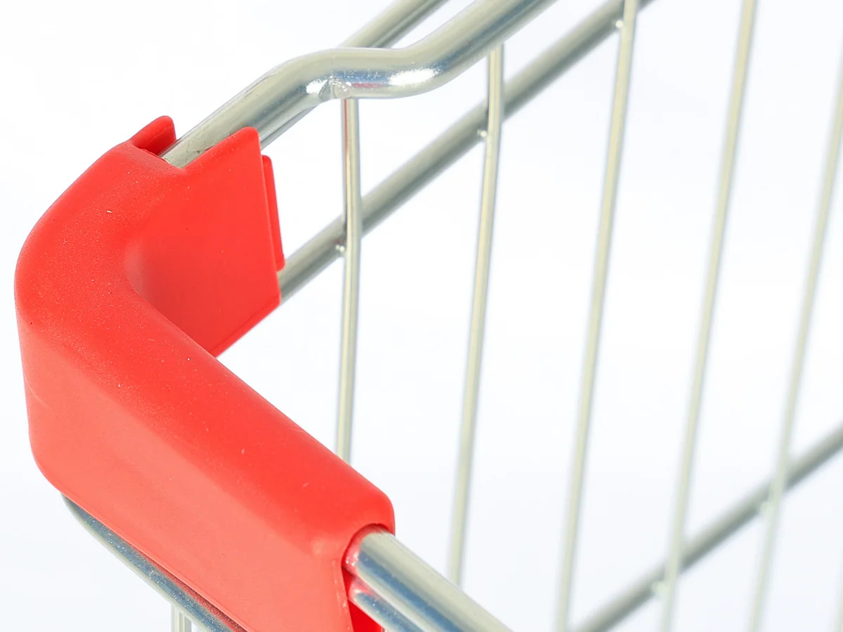 Close-up of a welded joint on the trolley frame