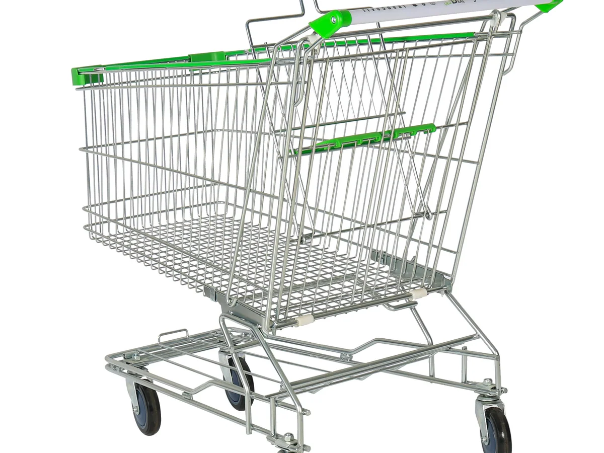 Close-up of the frame junction under the deep basket