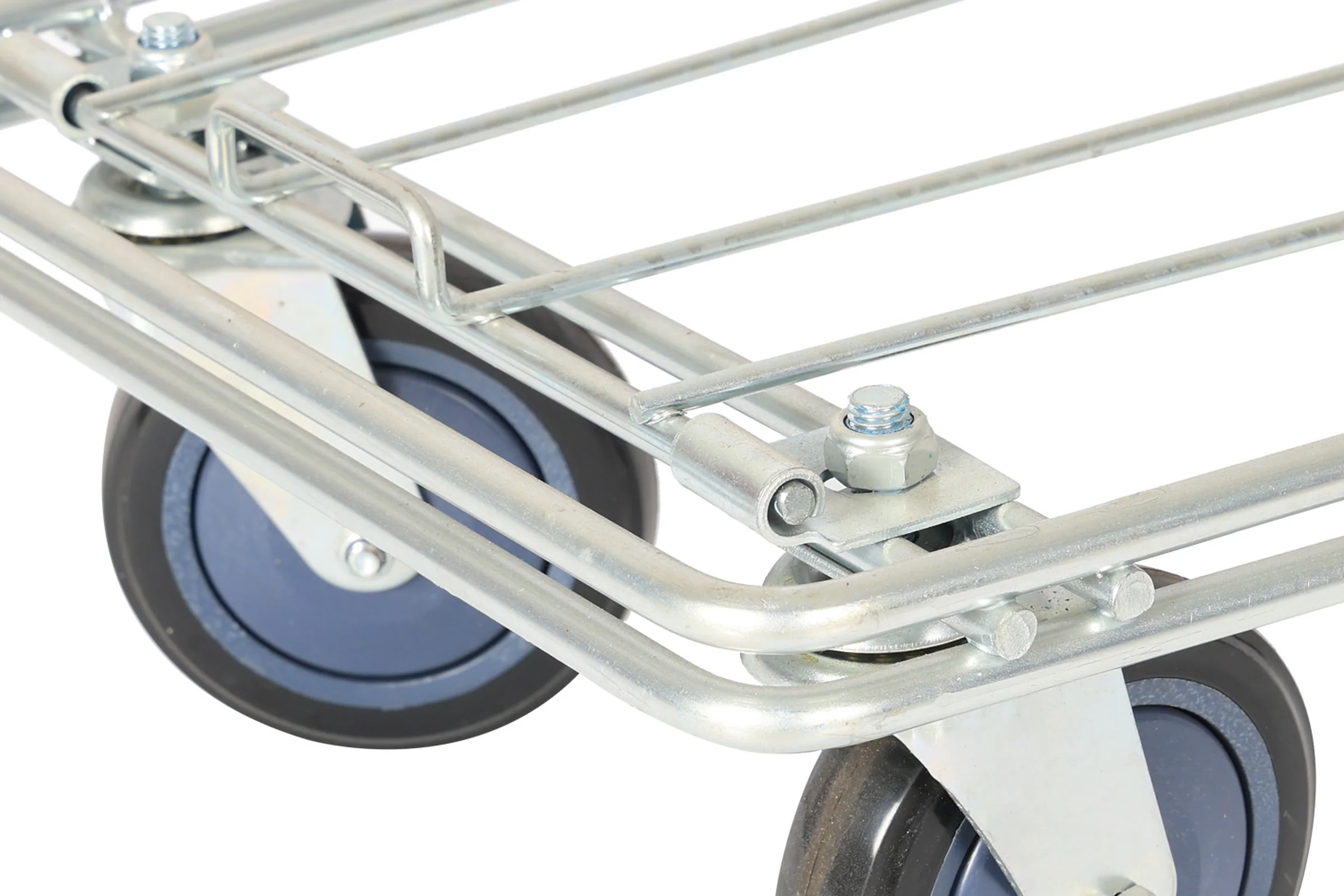 Keshun large capacity nesting trolley with a deep welded wire basket