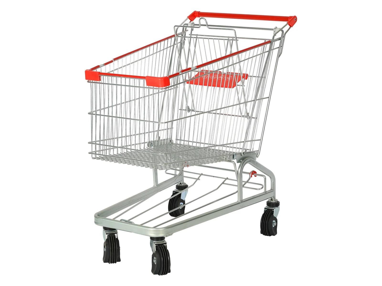 Nesting Trolley with Coloured Handle and Bumper on a white studio background