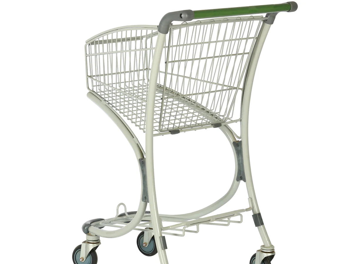 Close-up of the frame junction on the carrier trolley