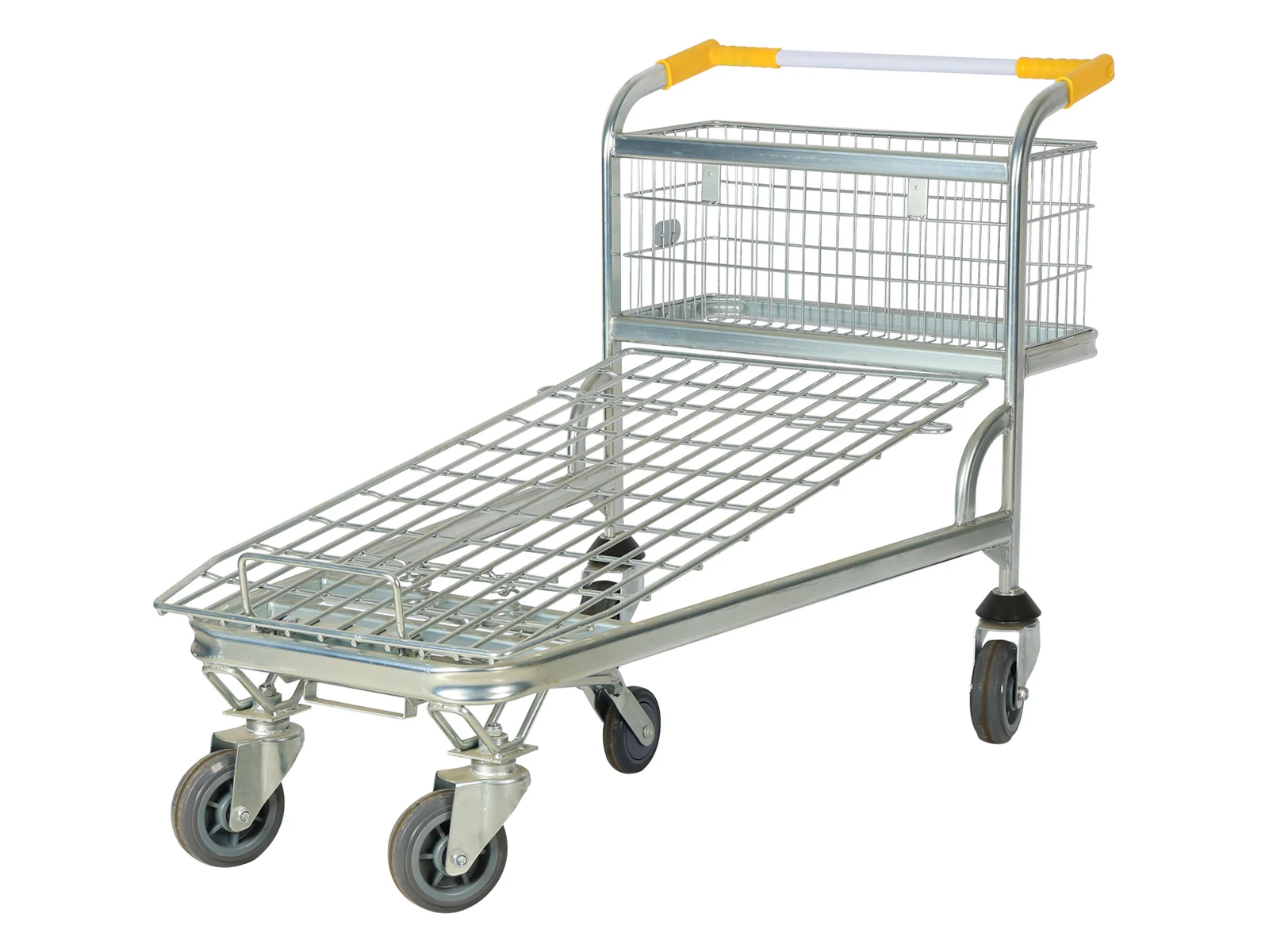 Flatbed Platform Trolley for Cased Goods on a white studio background