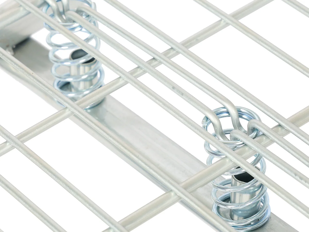 Close-up of the wire basket above the deck