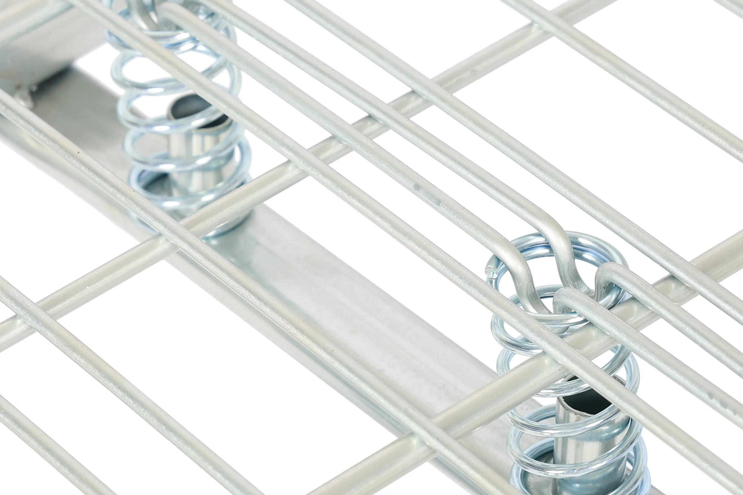 Keshun two tier shopping trolley with a wire basket above and an open lower deck