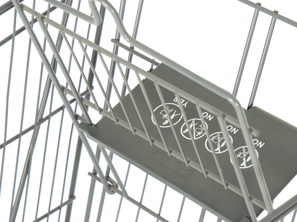 Close-up of the compact wire basket