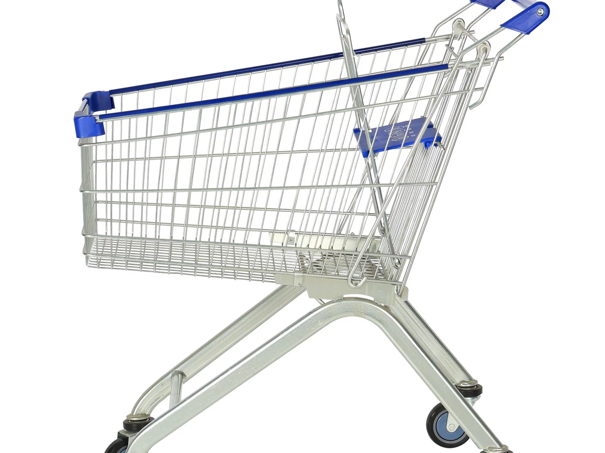 Close-up of the coloured rim trim on the basket