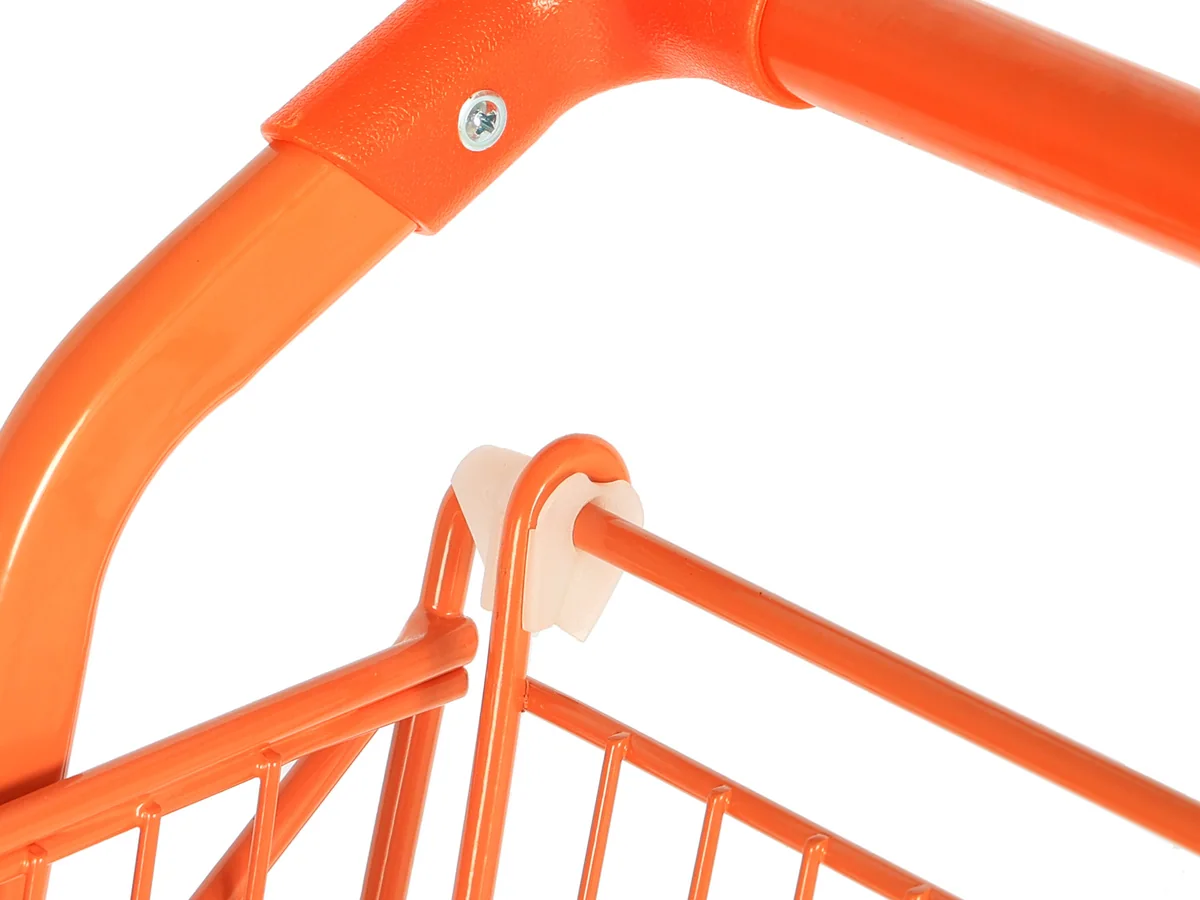 Close-up of the coloured coated frame tube