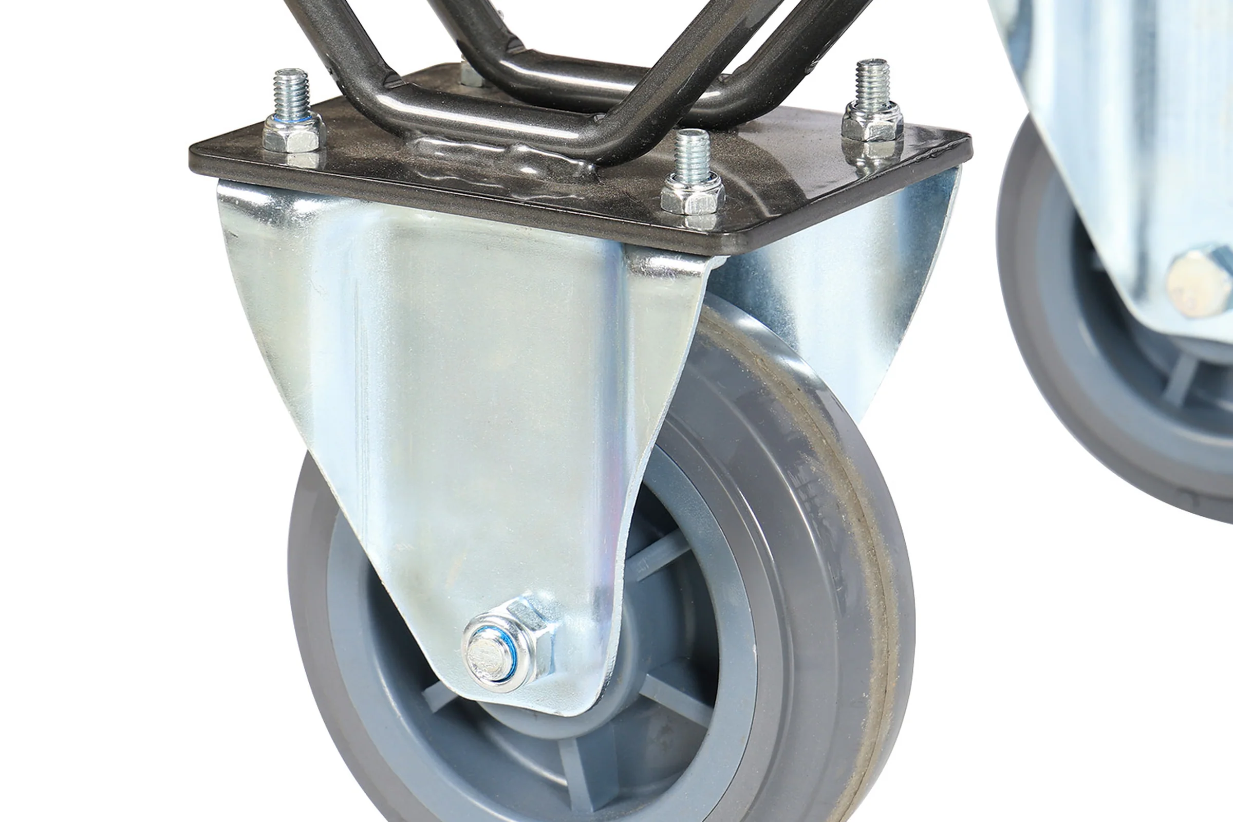 Keshun heavy duty flatbed trolley with a reinforced deck and large castors
