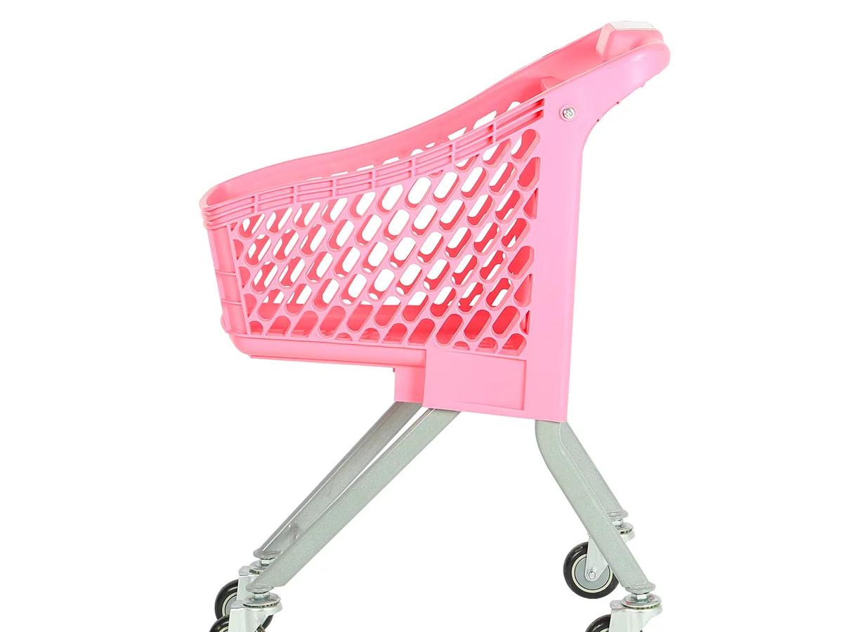 Close-up of a rounded corner on the child trolley frame
