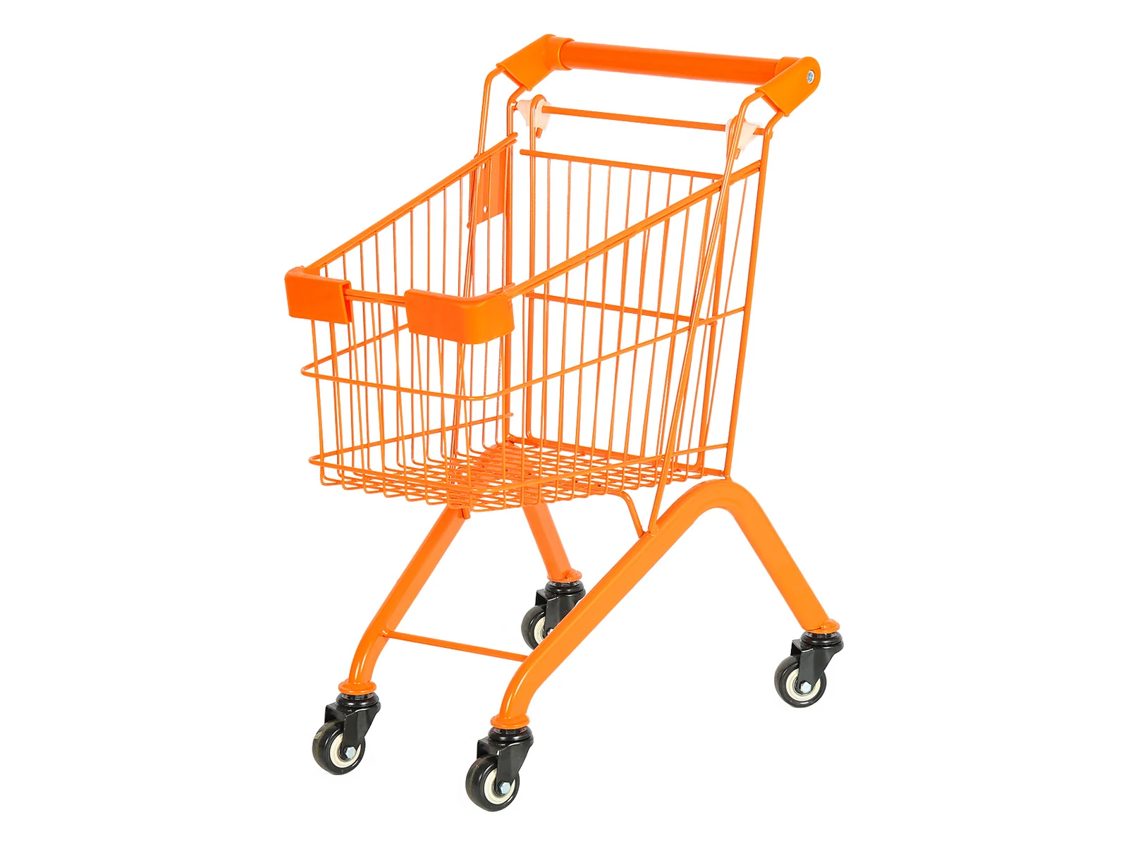Small Orange Frame Trolley on a white studio background