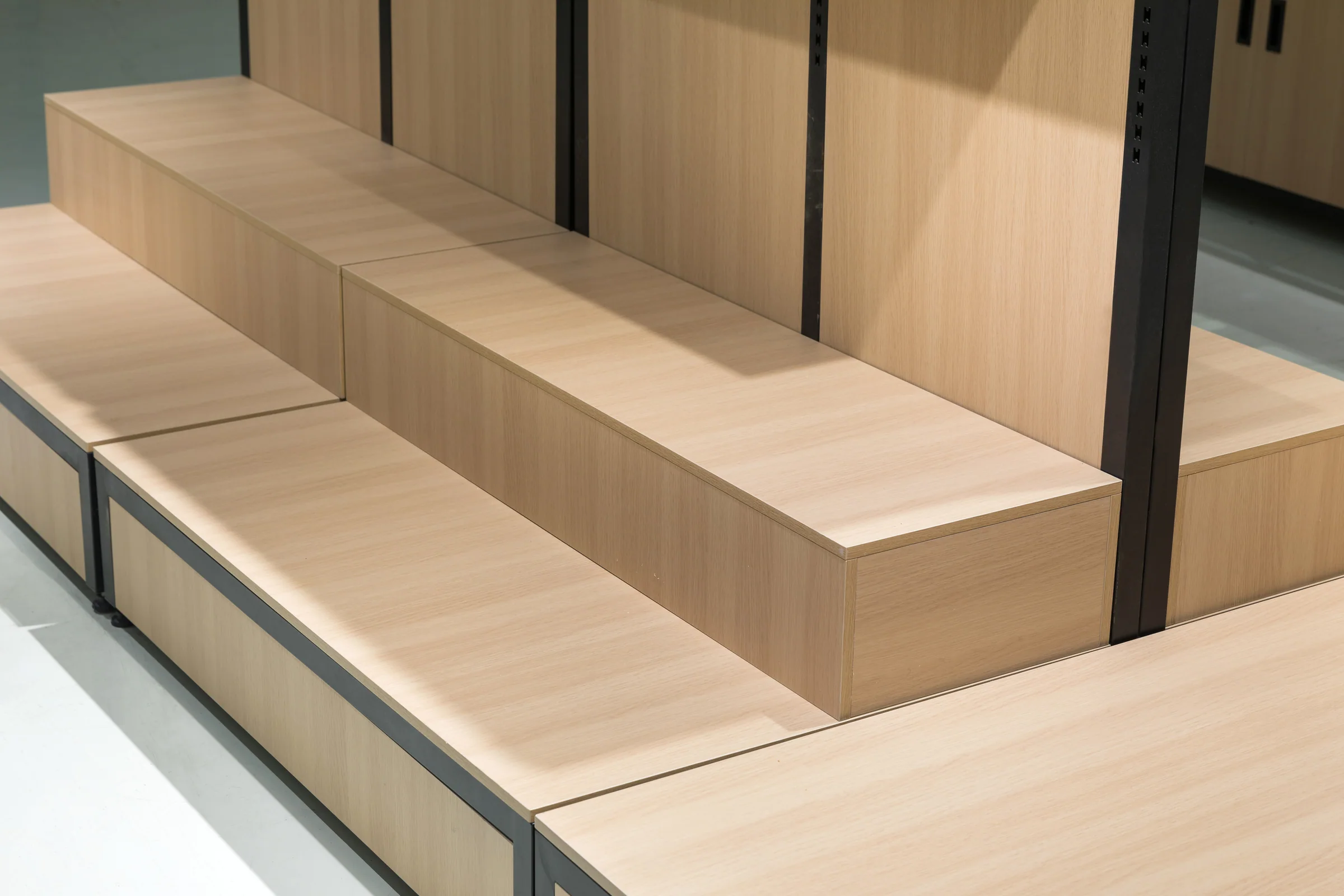 Keshun low stepped timber platform built for stacked rice and grain sacks