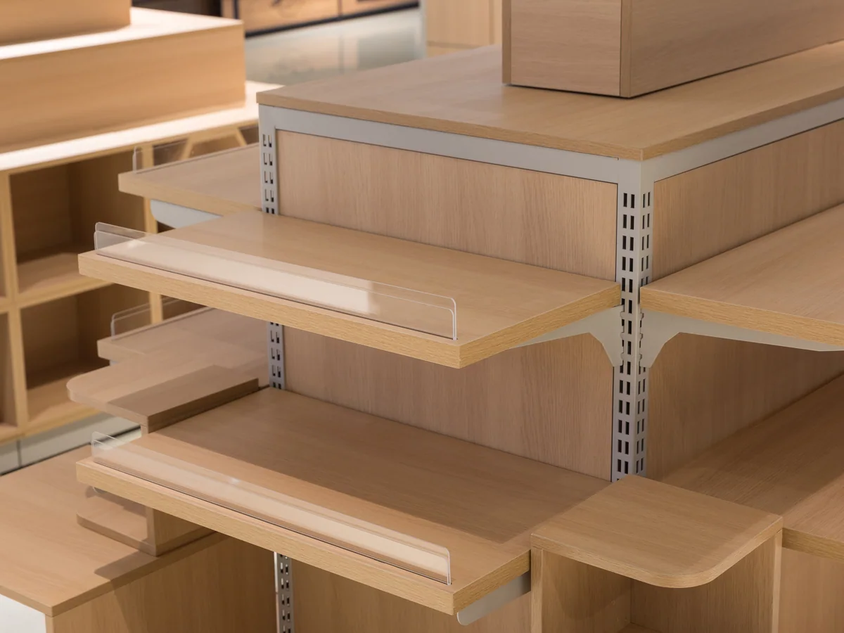 Close-up of the step between two tiers