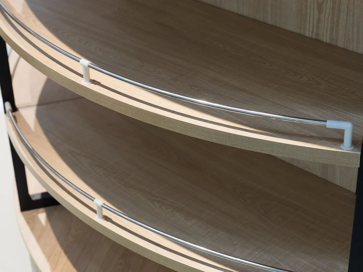 Close-up of the base of the circular column