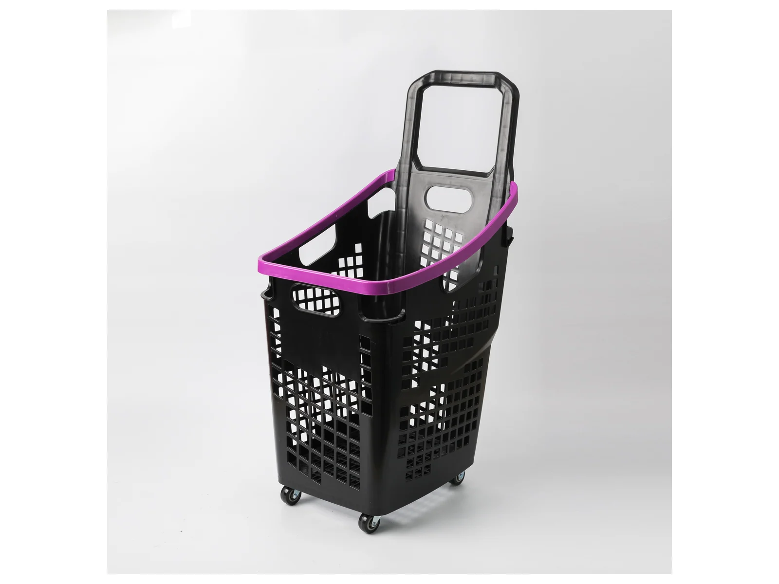 Roller Basket with Coloured Handle Grip on a white studio background