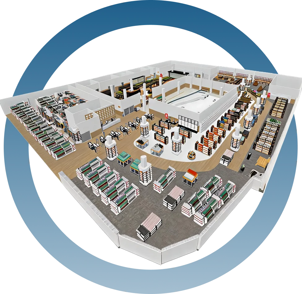 One-stop supermarket project 3D plan